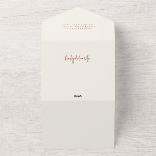 Baby shower van wilde bloemen all in one uitnodiging (Buitenkant)