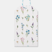 Baby shower van wilde bloemen cadeaulabel (Achterkant)