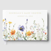 Baby shower van wilde bloemen gastenboek (Voorkant)