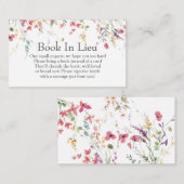 Baby shower van wilde bloemen in niet-insteeklijst informatiekaartje (Voorkant / Achterkant)