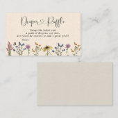 Baby shower van wilde bloemen Informatiekaartje (Voorkant / Achterkant)