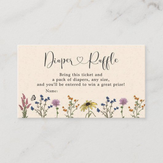 Baby shower van wilde bloemen Informatiekaartje (Voorkant)