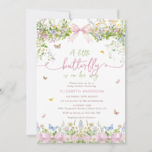 Baby shower van wilde bloemen kaart