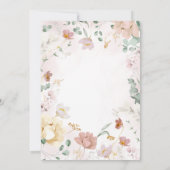 Baby shower van wilde bloemen kaart (Achterkant)