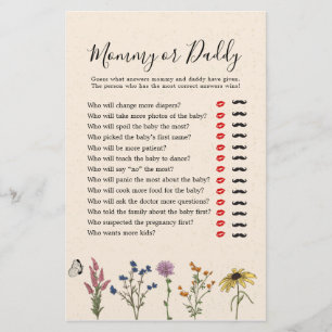 Baby shower van wilde bloemen mama of papa