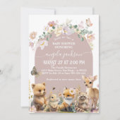 Baby shower van wilde dieren kaart (Voorkant)