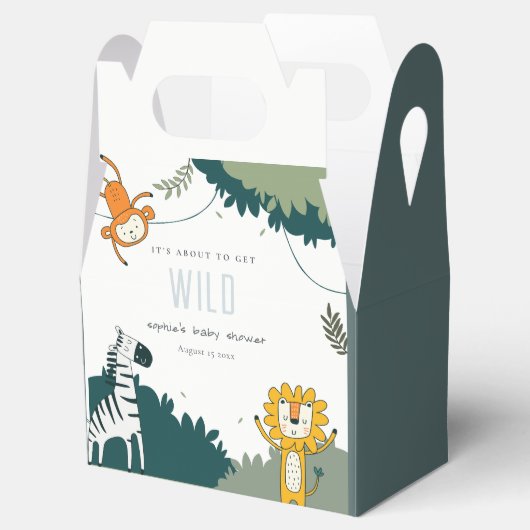 Baby shower van wilde tropische Oerwouden Bedankdoosjes (Geopend)