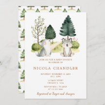 Baby shower van Woodland Wolf