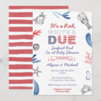 Baby shower van zeebrasem, rood wit en doorblauw