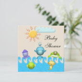 Baby shower van Zeeen Kaart (Staand voorkant)