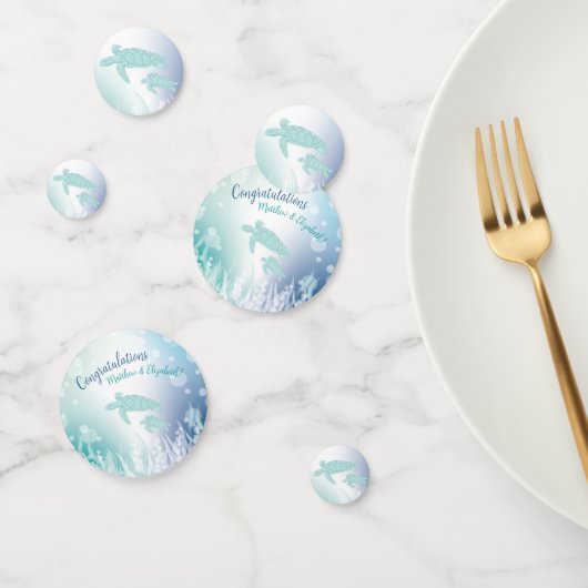 Baby shower van zeeen schildpadden onder het Zee Confetti (Groep)