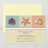 Baby shower van zeeschelpen kaart (Voorkant / Achterkant)