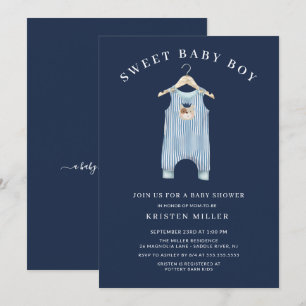Baby shower van zoete Beer Romper Boys Kaart