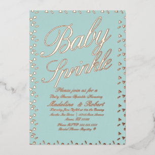 Baby shower van zoete Confetti Folie Uitnodiging