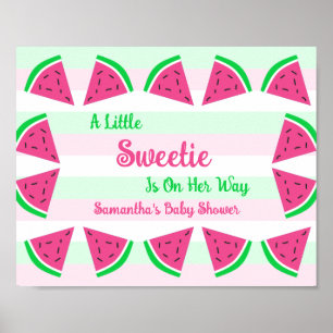 Baby shower van zoete watermeloenen poster