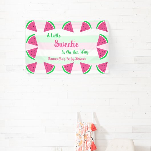Baby shower van zoete watermeloenen spandoek (Insitu)