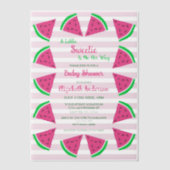 Baby shower van zoete watermeloenen vellum uitnodigingen (Voorkant)