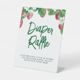 Baby shower van zomeraardbeien reclamebord met voetstuk