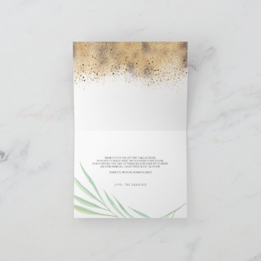 Baby shower Végétation tropicale Merci (Intérieur)