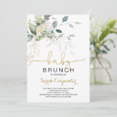 Baby shower verdoyant Brunch invitation (Debout devant)