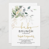 Baby shower verdoyant Brunch invitation (Devant / Derrière)