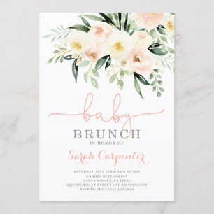 Baby shower verdoyant invitation au brunch