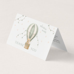 Baby shower vert d'aventure Merci pliable