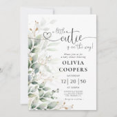 Baby shower vert Eucalyptus Leaf Invitation (Devant)