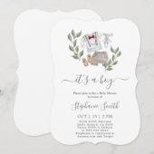 Baby shower Vêtements pour bébés Invitation garçon (Devant / Derrière)