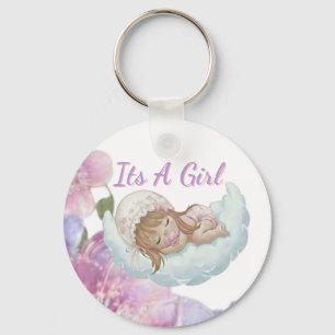 Baby Shower Vieren Het is een meisje Sleutelhanger