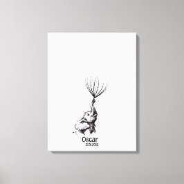 Baby shower Vingerafdruk Gastenboek - Canvas