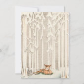 Baby shower vintage Bois d'hiver Cerfs Invitations (Dos)