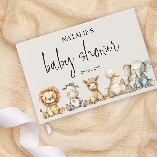 Baby shower vintage d'animaux de pépinière