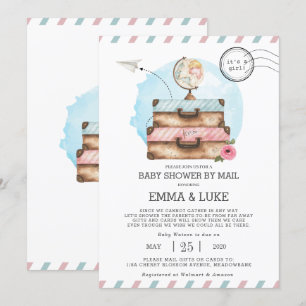 Baby shower vintage interurbain par carte postale