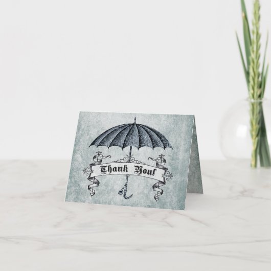 Baby shower vintage Merci Note Card II (Devant)