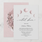 baby shower virtuel de lune mystique Invitation (Devant / Derrière)