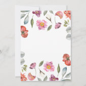 baby shower virtuel de printemps Invitation (Dos)