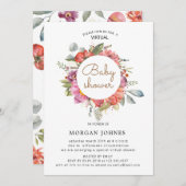 baby shower virtuel de printemps Invitation (Devant / Derrière)