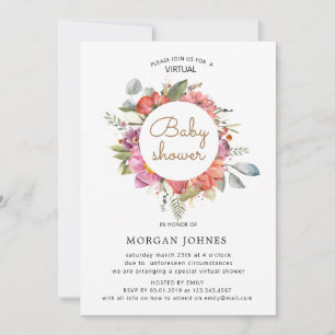 baby shower virtuel de printemps Invitation