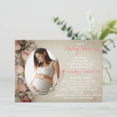 Baby shower virtuel - Invitation photo modifiable (Debout devant)