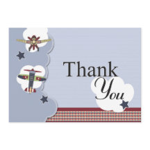 Baby shower  vliegtuig - Hartelijk dank