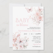 Baby shower vlinder in bloei kaart (Voorkant)