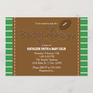 BABY SHOWER VOETBAL Sportfeest Uitnodiging