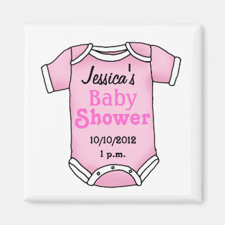 Baby shower voor baby meisje magneet