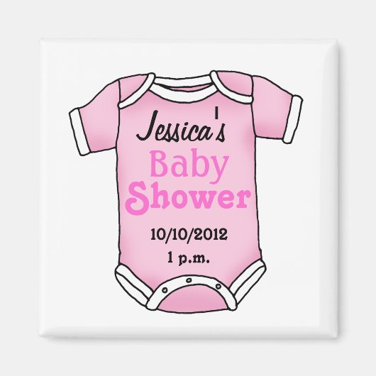 Baby shower voor baby meisje magneet (Voorkant)