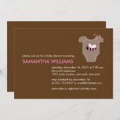 Baby shower voor bijenkleding kaart (Voorkant / Achterkant)