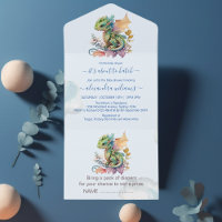 Baby shower voor Blauwgroen draak