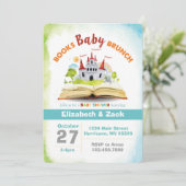 Baby shower voor boekschotel kaart (Staand voorkant)