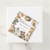 Baby shower voor bosdierentuin bedankjes labels (In situ)