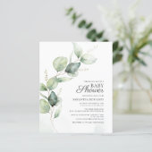 Baby shower voor botanische Eucalyptus Greenery (Staand voorkant)